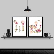 Kit 2 Quadros Posso Naquele Que Me Fortalece 24X18Cm - Preta