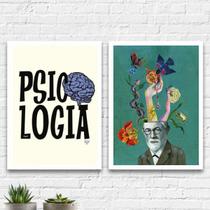 Kit 2 Quadros Psicologia Freud 33x24cm - com vidro Kit 2 Quadros Psicologia Freud 33x24cm - com vidro
