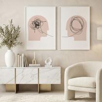 Kit 2 Quadros Psicologia Linhas da Mente 40x60 Moldura Cor da Moldura:Tabaco Kit 2 Quadros Psicologia Linhas da Mente 40x60 Moldura Cor da Moldura:Tabaco