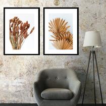 Kit 2 Quadros Ramos Folhas Secas - 60X48Cm