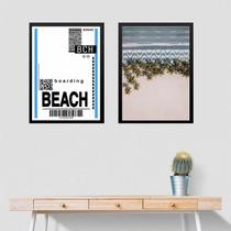 Kit 2 Quadros Rio De Janeiro - Passagem 33X24Cm Kit 2 Quadros Rio De Janeiro - Passagem 33X24Cm