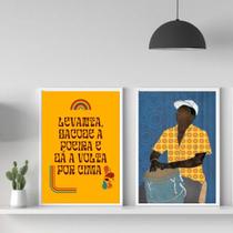 Kit 2 Quadros Samba Sambista Sacode A Poeira 24x18cm - com vidro