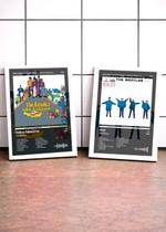Kit 2 Quadros The Beatles Ye C/ Vidro, Moldura Branca Tam:A4 Kit 2 Quadros The Beatles Ye C/ Vidro, Moldura Branca Tam:A4