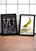 Kit 2 Quadros The Velvet+TheV C/ Vidro, Moldura Preta Tam:A4 Kit 2 Quadros The Velvet+TheV C/ Vidro, Moldura Preta Tam:A4