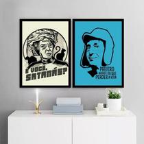 Kit 2 Quadros Turma Do Chaves 24X18Cm Kit 2 Quadros Turma Do Chaves 24X18Cm