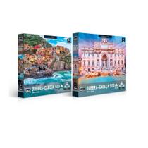 Kit 2 Quebra- CabeÃa 500 PeÃas- Fontana di Trevi e Cinque