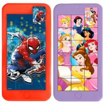 Kit 2 Quebra Cabeça De Mão Princesas Disney Homem Aranha Kit 2 Quebra Cabeça De Mão Princesas Disney Homem Aranha