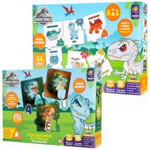 Kit 2 Quebra Cabeça Dinossauro Vogal Alfabeto Jurassic World Kit 2 Quebra Cabeça Dinossauro Vogal Alfabeto Jurassic World