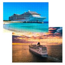 Kit 2 Quebra-Cabeça Inclusivos Navios de Elite em 60 Peças