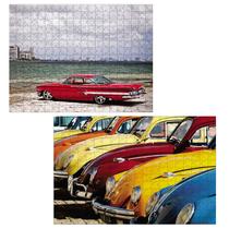 Kit 2 Quebra-Cabeça Inclusivos Novos Carros Antigos de 60 Peças Kit 2 Quebra-Cabeça Inclusivos Novos Carros Antigos de 60 Peças