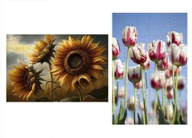 Kit 2 Quebra-Cabeças Atividades Mente Belas Flores 40 Peças Kit 2 Quebra-Cabeças Atividades Mente Belas Flores 40 Peças