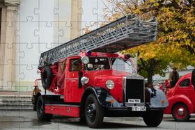 Kit 2 Quebra-Cabeças Carros de Bombeiros de 60 peças