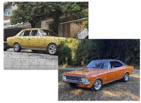 Kit 2 Quebra-cabeças Cognitivos Carros Opalas de 40 peças