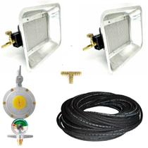 Kit 2 queimador campanula 2850 kcal/h c/ suporte de fixação