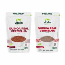 Kit 2 Quinoa Real Vermelha Orgânica: Em Flocos, Em Grãos