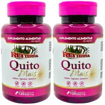 Kit 2 Quito Mais Quitosana + Psyllium + Espirulina 240 Cápsulas - Rei Terra