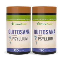 Kit 2 Quitosana com Psyllium 120 cápsulas Prime Ervas