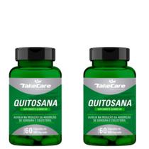 kit 2 Quitosana Spirulina Psyllium e Café Verde - 60 Capsulas Take Care