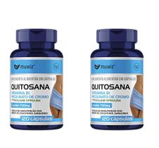 Kit 2 Quitosana Vitamina B1 Picolinato De Cromo 120 Cápsulas