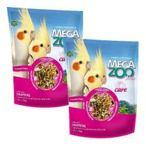 Kit 2 Ração Mix Para Calopsitas E Agapornis 350g - Megazoo