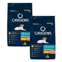 Kit 2 Ração para Cães Filhotes Origens Premium Especial Sabor Frango e Cereais 1Kg Kit 2 Ração para Cães Filhotes Origens Premium Especial Sabor Frango e Cereais 1Kg