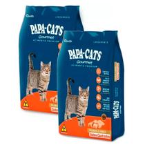 Kit 2 Ração para Gatos Castrados Papa Cats Gourmet Frango e Arroz 1kg