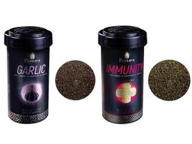 Kit 2 Ração Poytara Garlic E Immunity Black Line Peixes 90G