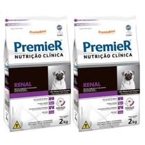 Kit 2 Ração PremieR Nutrição Clínica Renal Cão Porte Peq 2Kg
