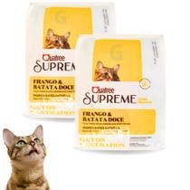 KIt 2 Ração Quatree Supreme Para Gatos Castrados Frango e Batata Doce 2 Pacote de 1KG