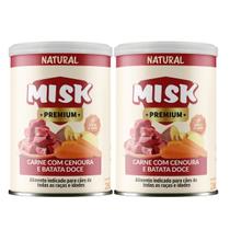 Kit 2 Ração Úmida Natural Misk Carne Com Cenoura Batata Doce Kit 2 Ração Úmida Natural Misk Carne Com Cenoura Batata Doce