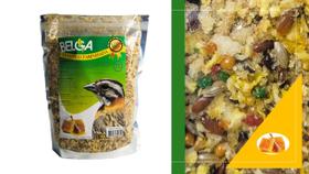 Kit 2 Rações Mistura para Passarinhos / Pássaro Tico-Tico Tico Rei Cravinha Farinhada Mel 500g