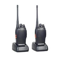 Kit 2 Radio Comunicador 777s Fone E Base Carregador