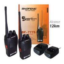 Kit 2 Radio Comunicador Baofeng 777S Alcance 9Km + Fones