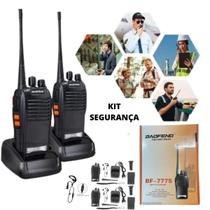 Kit 2 Rádio Comunicador Profissional 16ch + Fone De Ouvido - Baofeng