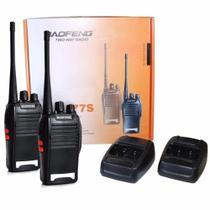 Kit 2 Rádio Comunicador Walkie-Talkies Baofeng 777s 16Ch 12km com Fone