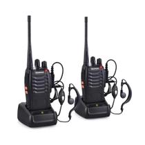 Kit 2 Rádios Comunicador Walk Talk Profissional p/ Portaria Vigilância Eventos Segurança - Baofeng