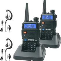 Kit 2 Rádios Comunicadores Baofeng Dual Band UV5R 5W Profissional