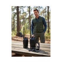 Kit 2 Rádios Comunicadores Profissionais UHF 9km Preto