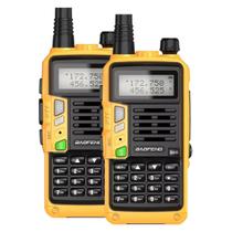Kit 2 Rádios Comunicadores Tri Band Walkie Talkie Portátil