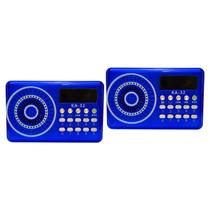 Kit 2 Radios Portatil Fm Bluetooth Usb Micro Sd Aux ul