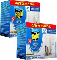 Kit 2 Raid Repelente Elétrico De Tomada 2 Aparelho + 2 Refil
