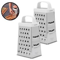 Kit 2 Raladores Ralador De Aço Inox 22 cm De 4 Faces De Corte Para Ralar Fatiar Alimentos Legumes Ca Kit 2 Raladores Ralador De Aço Inox 22 cm De 4 Faces De Corte Para Ralar Fatiar Alimentos Legumes Ca