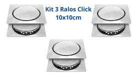 Kit 2 Ralo Click Inteligente 10x10 Inox