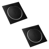 Kit 2 Ralo Click Inteligente 15x15 Preto Fosco Aço Inox Kit 2 Ralo Click Inteligente 15x15 Preto Fosco Aço Inox