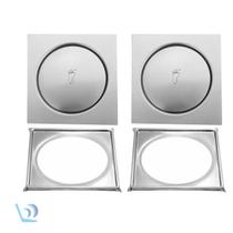 Kit 2 Ralo Click Inteligente Em Inox 15x15 Cm + Porta Grelha