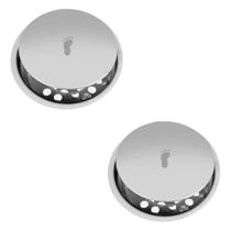 Kit 2 Ralo Click Inteligente Para Banheiro Redondo 10x10 Cm Inox