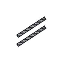 Kit 2 Ralo Grelha e Caixilho Aço Galvanizado Preto 10x100cm