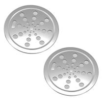 Kit 2 Ralo Grelha Inox Para Banheiro Redondo 15X15 Com Fecho