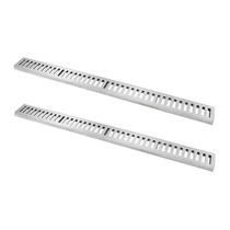 Kit 2 Ralo Grelha Linear Caixilho Alumínio Escovado 15x100cm Kit 2 Ralo Grelha Linear Caixilho Alumínio Escovado 15x100cm