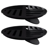 Kit 2 Ralo Grelha Redonda Com Fecho Automático Preto 10Cm Kit 2 Ralo Grelha Redonda Com Fecho Automático Preto 10Cm